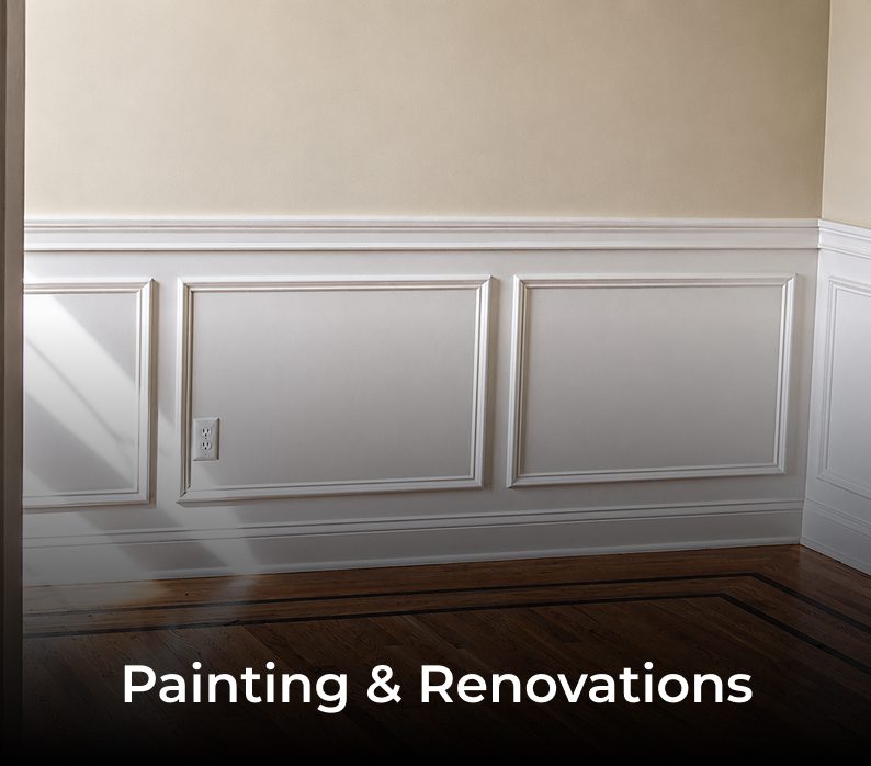 Interior renovation with wall paneling