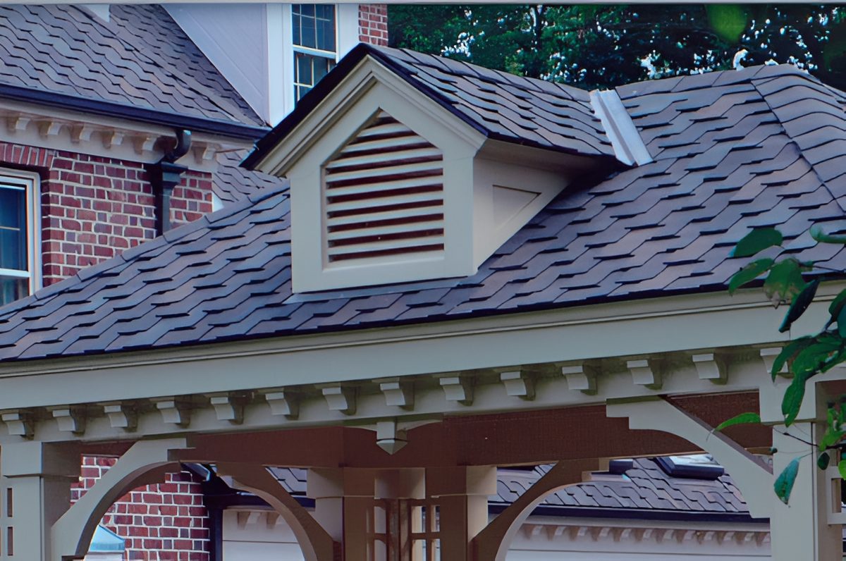 Architectural detail of house roof and dormer